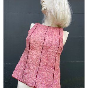 Kate Sylvester Rose Glitter VictorianTextured Top